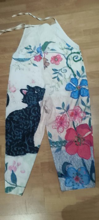 Mono estampado gato y flores Shein