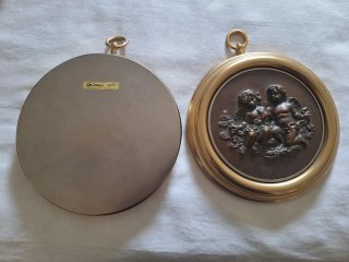 Pareja medallones vintage decoración