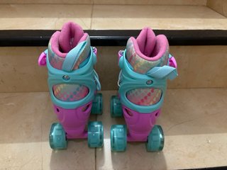 Patines ajustables niña rosa y turquesa 24-26