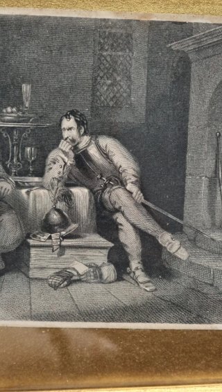Antiguo grabado de acero del siglo XIX