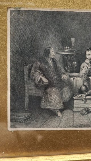 Antiguo grabado de acero del siglo XIX