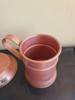 Set Rame vintage : Padella e brocca