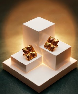Pendientes dorados diseño hoja