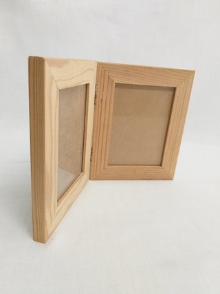 Marco doble de madera