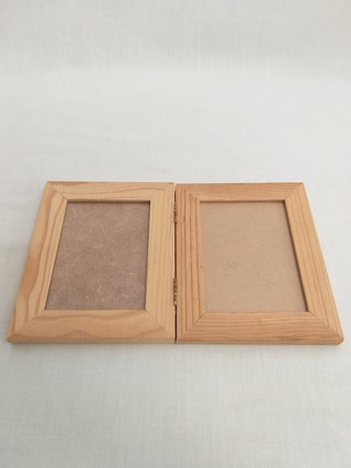 Marco doble de madera