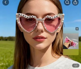 Gafas Corazón Fiesta Cumpleaños Rosas