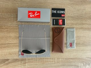 Gafas de Sol Ray-Ban Aviator Clásicas Doradas