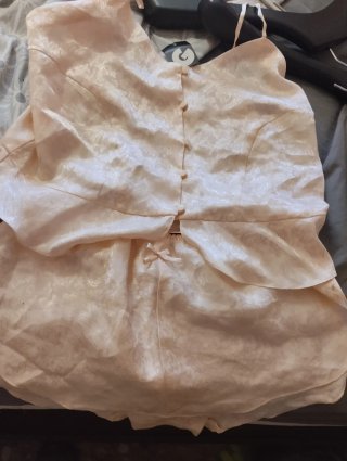 Pijama mujer seda beige
