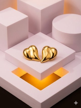 Orecchini Cuore Dorato