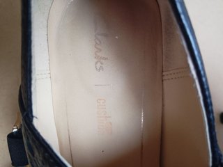 Scarpe donna con tacco Clarks nere pelle 41