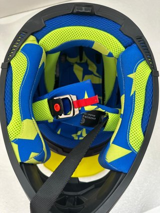 Casco T-XL Axxis Cross  Azul Amarillo Mate