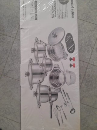 Set 25 pezzi AMC Batteria Acciaio Inox