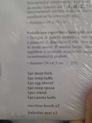 Set 25 pezzi AMC Batteria Acciaio Inox