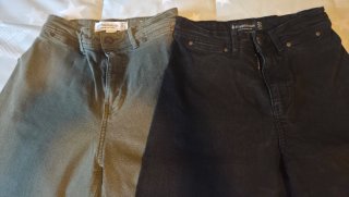 Pantalones Stradivarius 1477, talla 32 Negros y Ve