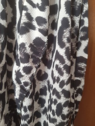 Abito stampa animalier beige e nero