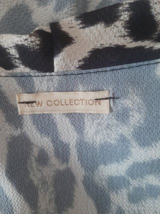 Abito stampa animalier beige e nero