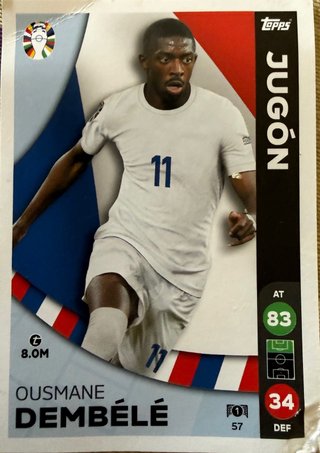 Cromo Ousmane Dembele Eurocopa Topps