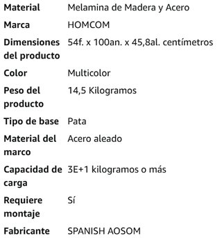 Mesa ratona con estante madera y metal