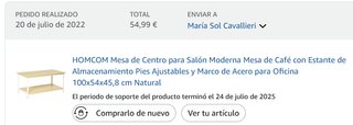 Mesa ratona con estante madera y metal