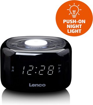 Lenco radio despertador con alarma doble