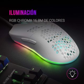 Mars Gaming ratón inalámbrico ergonómico RGB