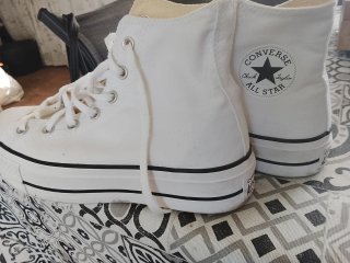 Converse All Star Plataforma Blancas