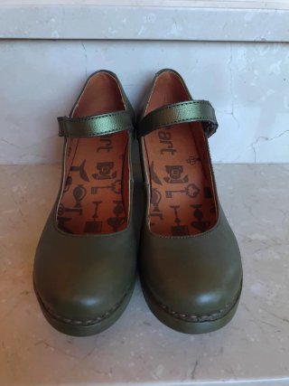ART 0933 Harlem, Zapatos de tacón de PIEL verdes.