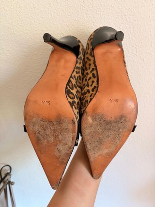 Zapatos tacón leopardo con hebilla