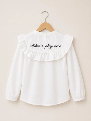 Camisa blanca con volantes talla M