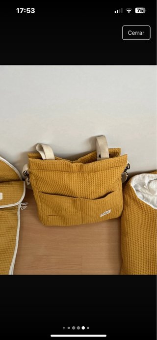 Bolso, saco cubresillas y arrullo bebé
