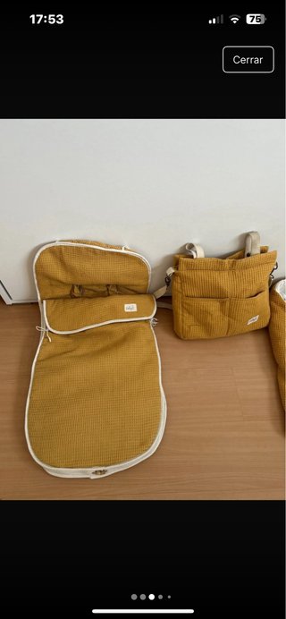 Bolso, saco cubresillas y arrullo bebé