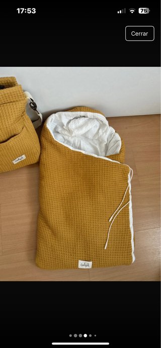 Bolso, saco cubresillas y arrullo bebé