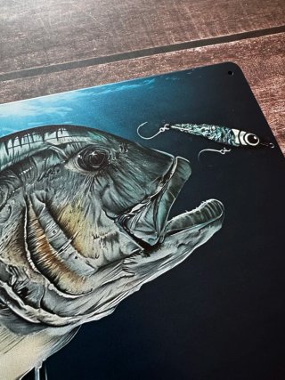 PLACA CARTEL PESCA CARANX JUREL GT SEÑUELO RAPALA