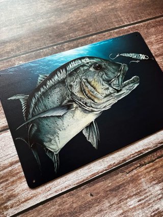 PLACA CARTEL PESCA CARANX JUREL GT SEÑUELO RAPALA