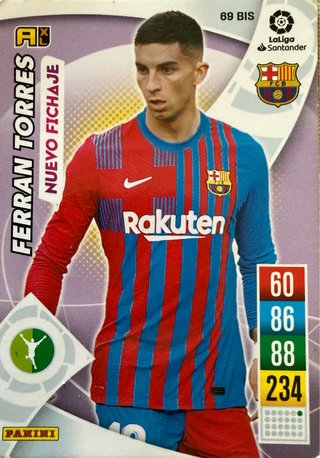 Cromo Ferran Torres LaLiga Santander 69 BIS
