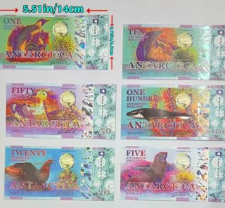 Banconote Antartide 5, 10, 20, 50, 100 Dollari