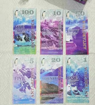 Banconote Antartide 5, 10, 20, 50, 100 Dollari