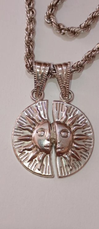 Collar Plata 925/950 Sol Dividido