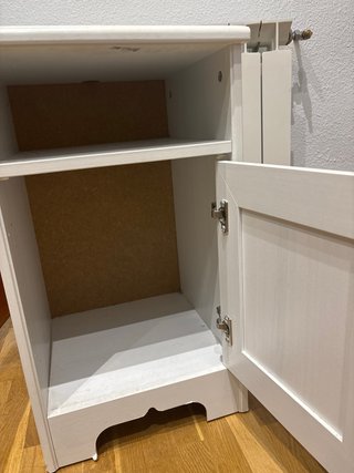 Mesita de noche Ikea blanca madera