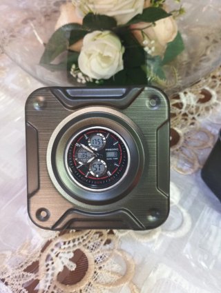 Orologio Fredric Dual Time Nero e Rosso