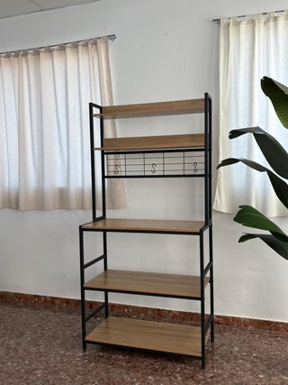 Estantería de madera y metal - Envio gratis