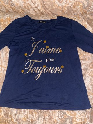 Maglia Mara Desideri a maniche lunghe blu scuro
