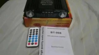 Amplificador Audio BT998 Bluetooth 1600W 4 Canales