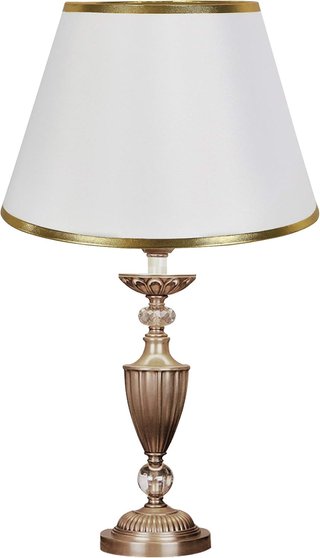 Schermo per lampada in tessuto bianco dorato elegante