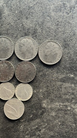 Lote 9 Monedas Antiguas Italia Liras