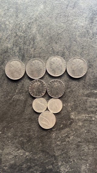 Lote 9 Monedas Antiguas Italia Liras
