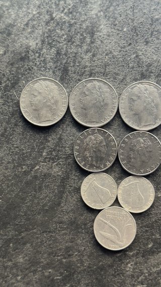 Lote 9 Monedas Antiguas Italia Liras