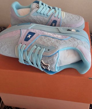 Louis Vuitton Zapatillas Deportivas Azul Rosa