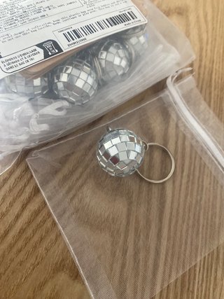 Llaveros Disco Bolas Set 10 + Bolsitas y tarjetas