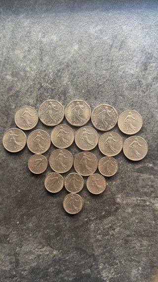 Lote de monedas francesas antiguas 60-80